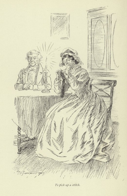 Illustration för Amos Barton av George Eliot av Hugh Thomson