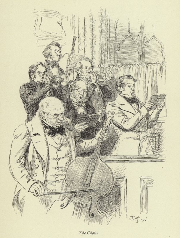 Illustration för Amos Barton av George Eliot av Hugh Thomson