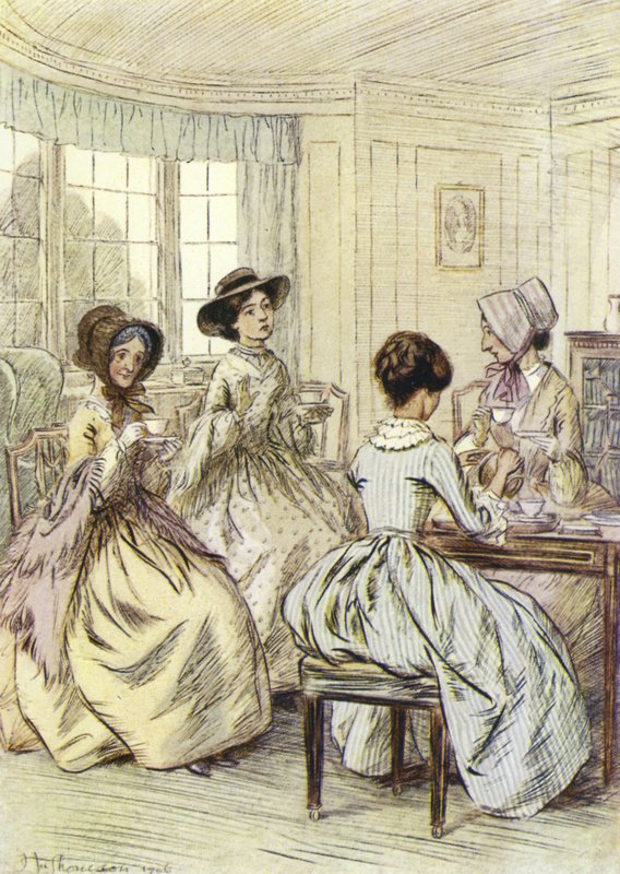 Illustration för Amos Barton av George Eliot av Hugh Thomson