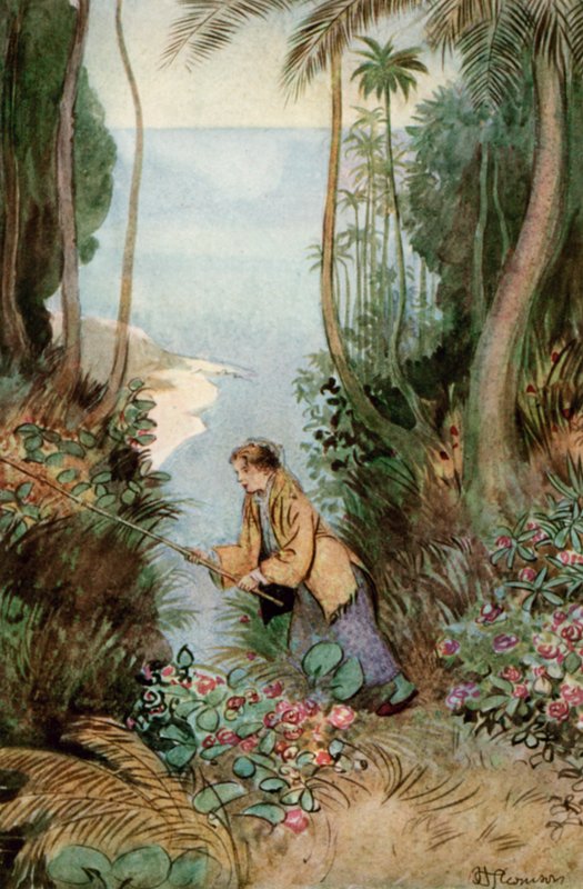 Illustration för J M Barrie The Admirable Crichton av Hugh Thomson