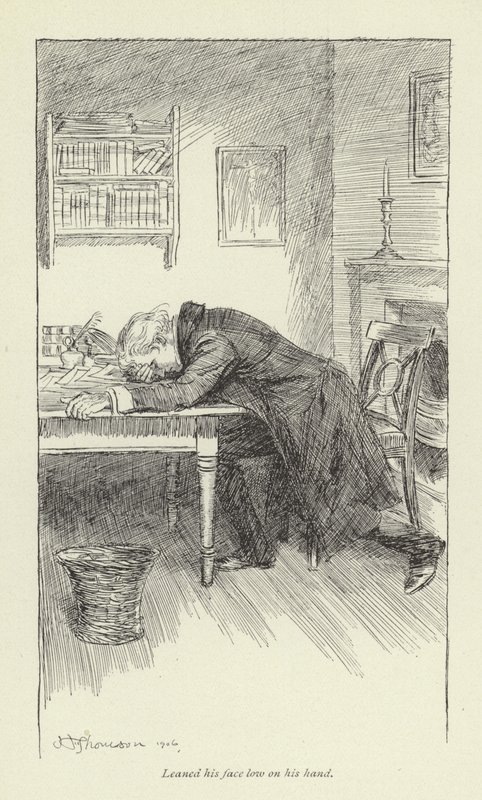 Illustration för Janets Repentance av George Eliot av Hugh Thomson