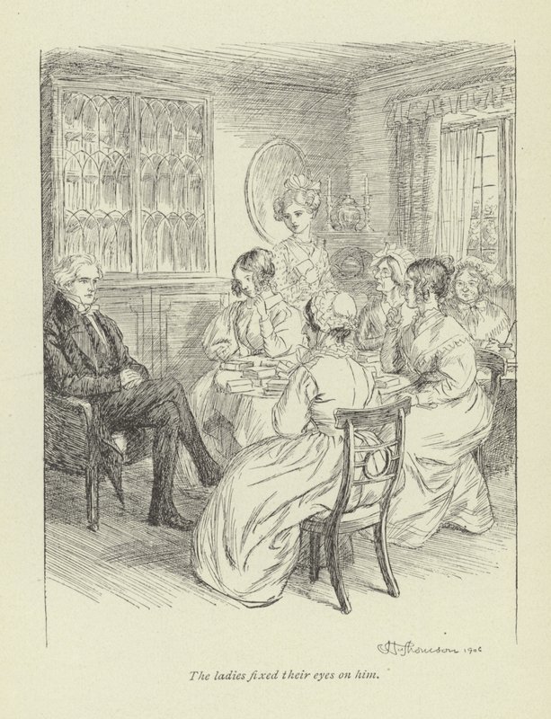 Illustration för Janets Repentance av George Eliot av Hugh Thomson