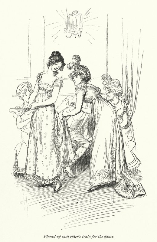 Illustration för Northanger Abbey av Jane Austen (litho) av Hugh Thomson
