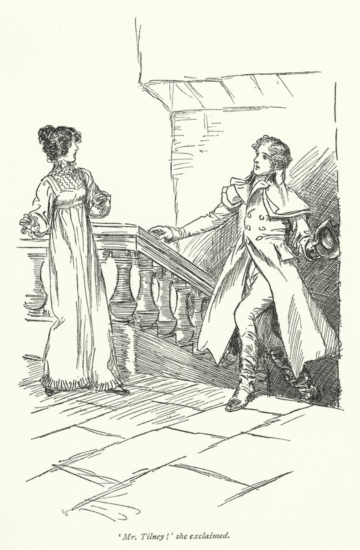 Illustration för Northanger Abbey av Jane Austen (litho) av Hugh Thomson