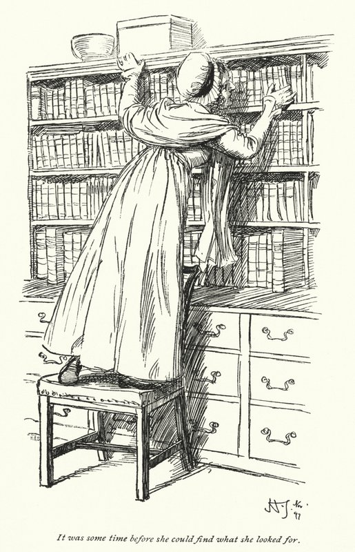 Illustration för Northanger Abbey av Jane Austen (litho) av Hugh Thomson