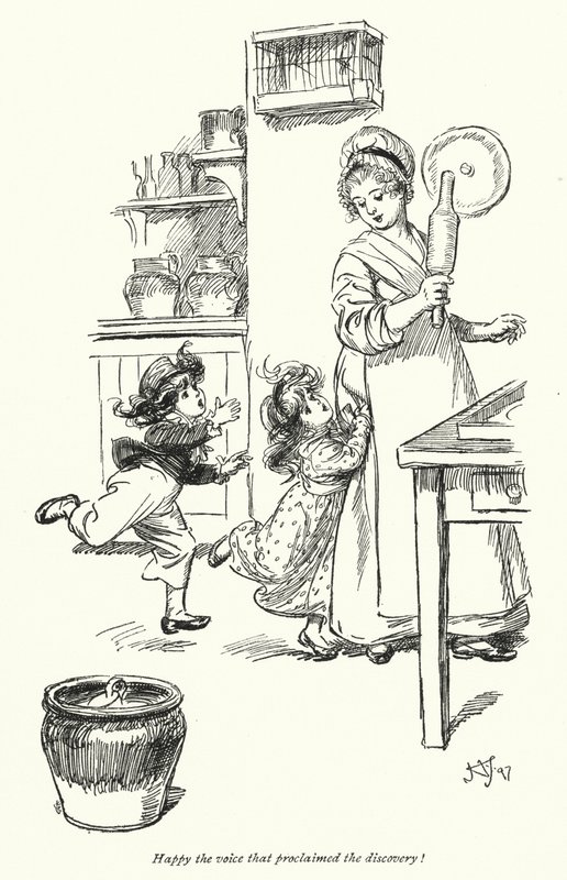 Illustration för Northanger Abbey av Jane Austen (litho) av Hugh Thomson