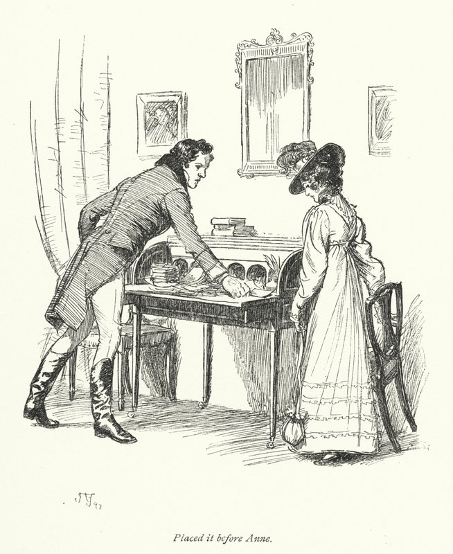 Illustration for Persuasion av Jane Austen (litho) av Hugh Thomson