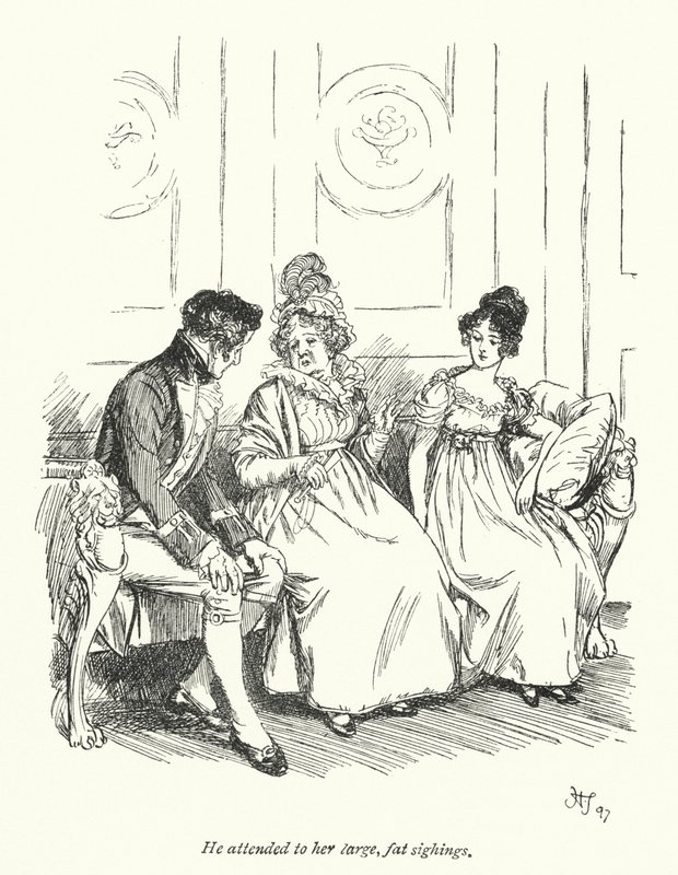 Illustration for Persuasion av Jane Austen (litho) av Hugh Thomson