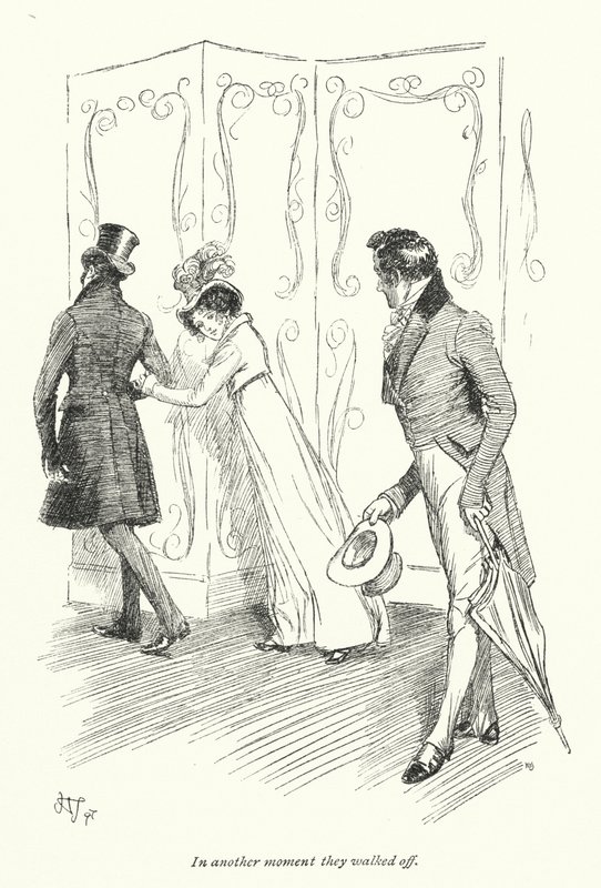 Illustration for Persuasion av Jane Austen (litho) av Hugh Thomson
