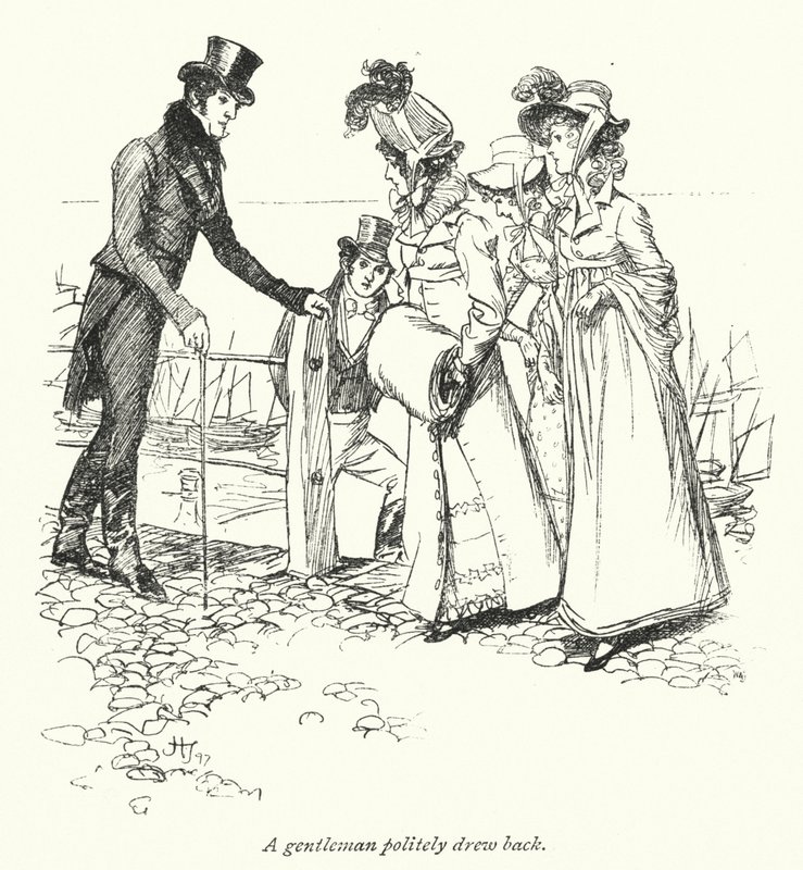 Illustration for Persuasion av Jane Austen (litho) av Hugh Thomson