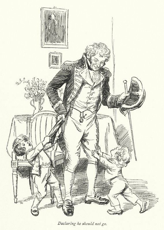Illustration for Persuasion av Jane Austen (litho) av Hugh Thomson