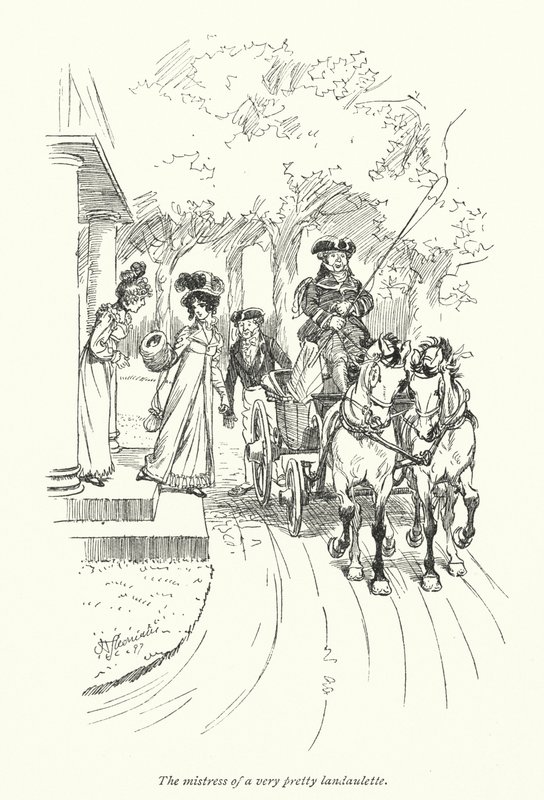 Illustration for Persuasion av Jane Austen (litho) av Hugh Thomson