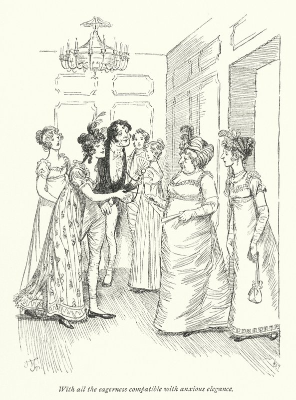 Illustration for Persuasion av Jane Austen (litho) av Hugh Thomson
