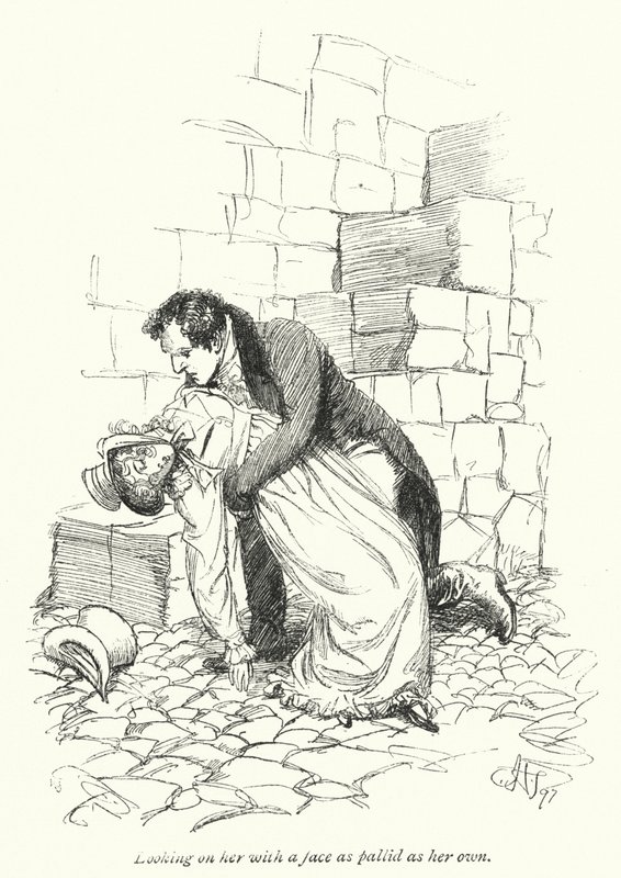 Illustration for Persuasion av Jane Austen (litho) av Hugh Thomson