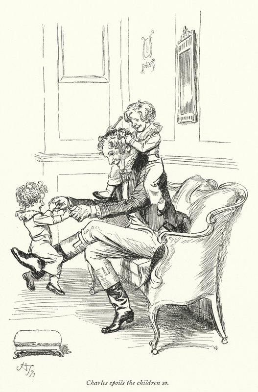 Illustration for Persuasion av Jane Austen (litho) av Hugh Thomson