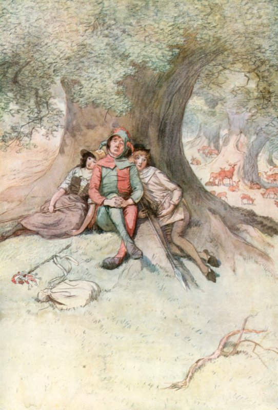 Illustration för Shakespeares som du gillar det av Hugh Thomson