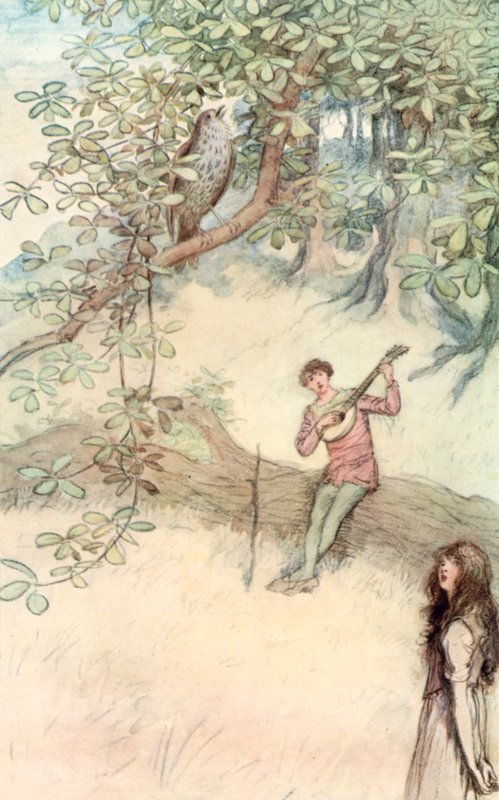 Illustration för Shakespeares som du gillar det av Hugh Thomson