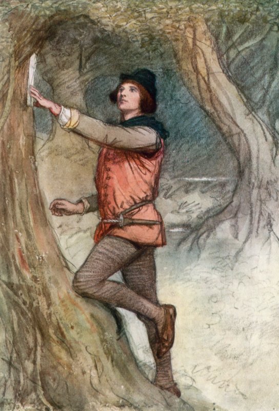 Illustration för Shakespeares som du gillar det av Hugh Thomson