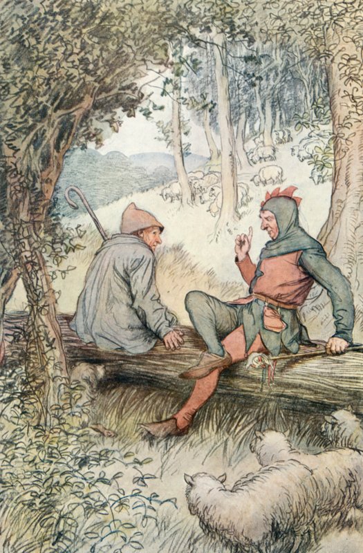 Illustration för Shakespeares som du gillar det av Hugh Thomson