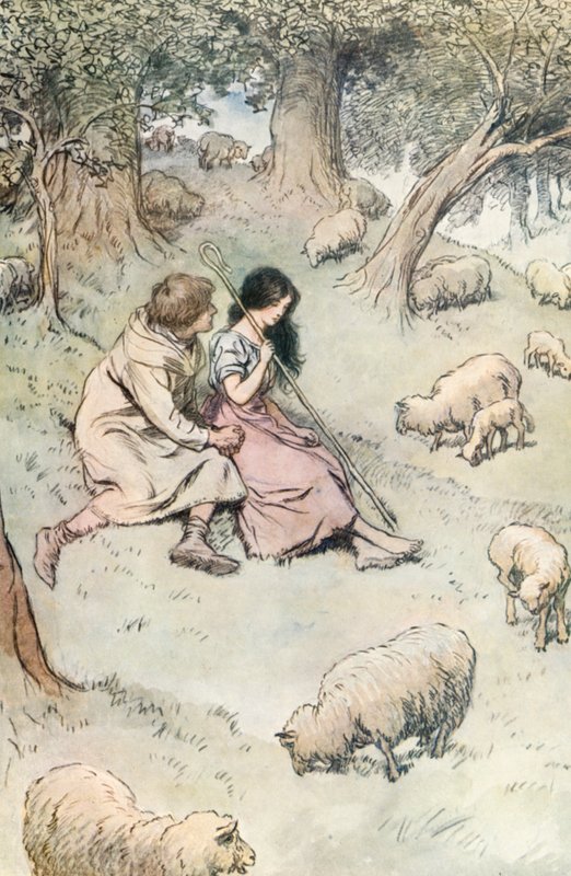 Illustration för Shakespeares som du gillar det av Hugh Thomson