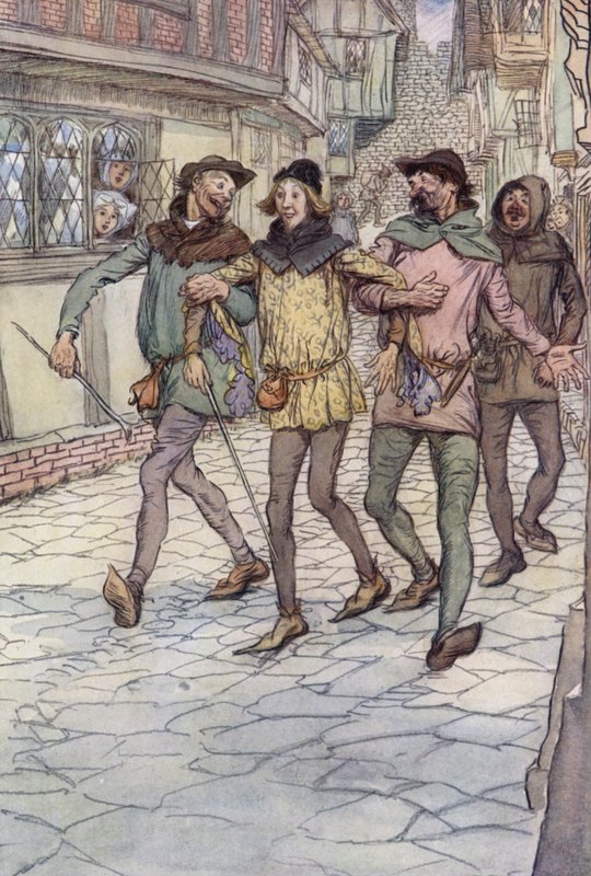 Illustration för The Merry Wives of Windsor av Hugh Thomson