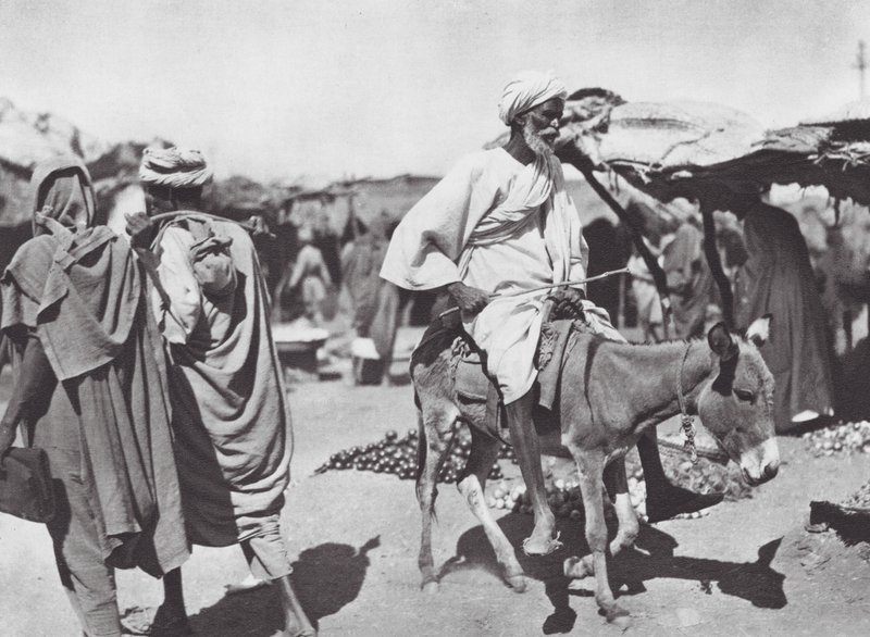Afrika: Fruktmarknad i Omdurman (svartvitt foto) av Hugo Adolf Bernatzik