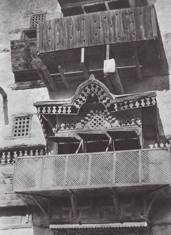 Afrika: Burspråk i trä i Suakin (svartvitt foto) av Hugo Adolf Bernatzik