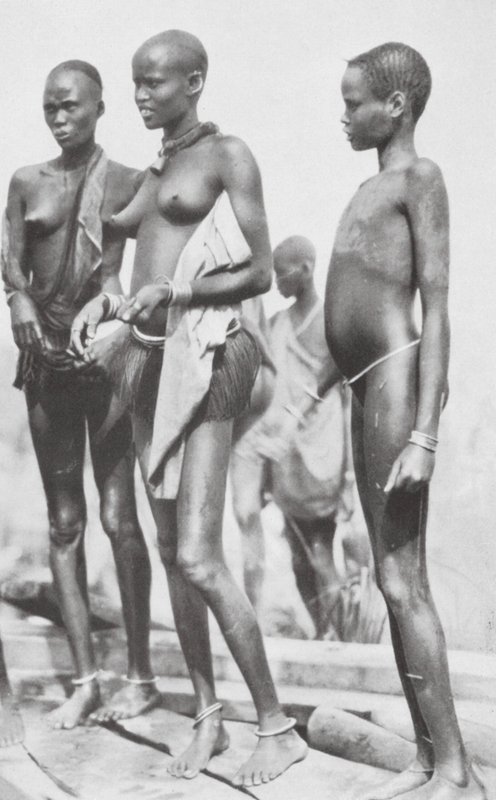 Sudan negerflicka (svartvitt foto) av Hugo Adolf Bernatzik