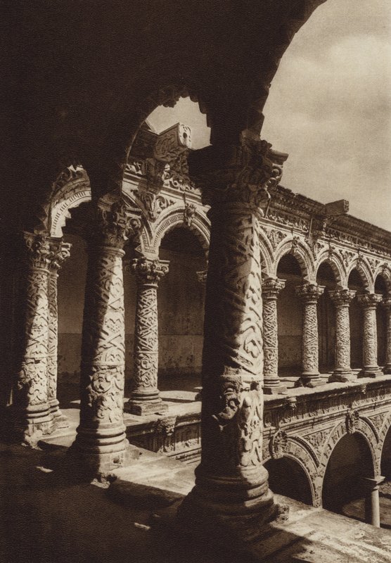 Mexiko: Huvudstaden Mejico, Monasterio Merced (svartvitt foto) av Hugo Brehme