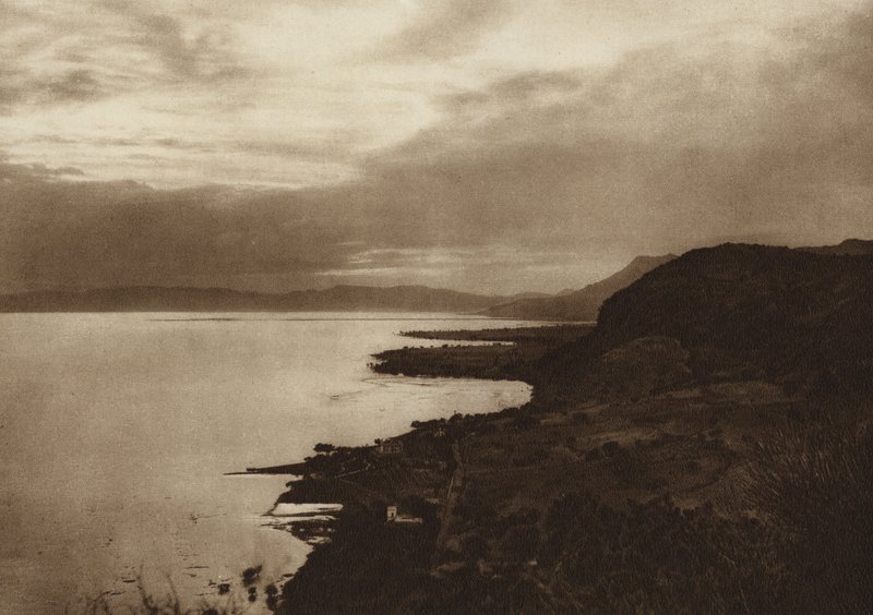 Mexiko: Chapalasjön (svartvitt foto) av Hugo Brehme