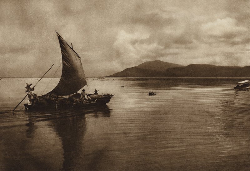 Mexiko: Chapalasjön (svartvitt foto) av Hugo Brehme