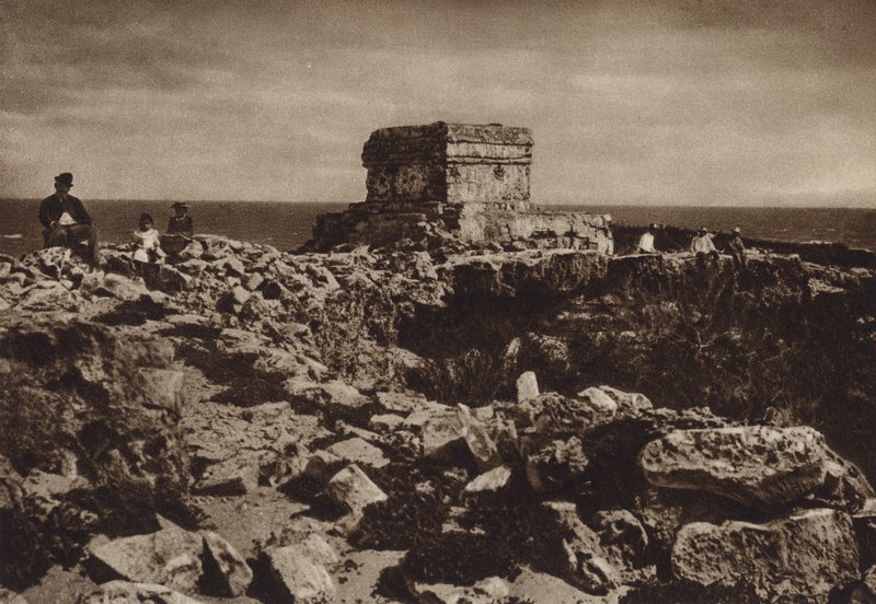 Mexiko: Isla de las Mujeres, Yucatan (svartvitt foto) av Hugo Brehme