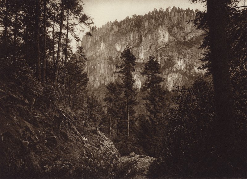 Mexiko: La Canada, Contreras, D F (svartvitt foto) av Hugo Brehme