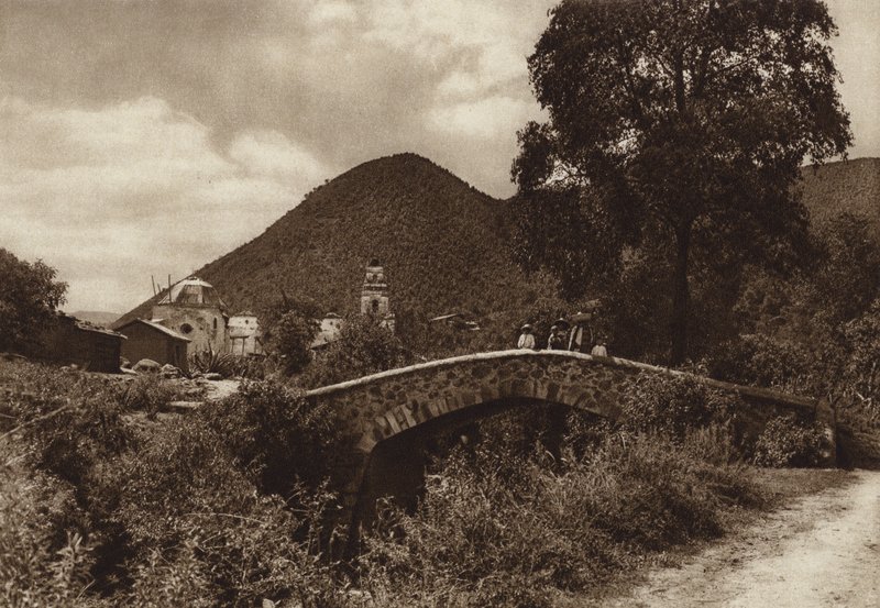 Mexiko: San Bartolito (svartvitt foto) av Hugo Brehme