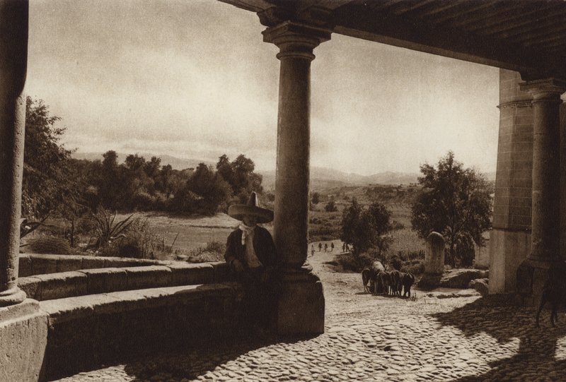 Mexiko: San Esteban, utkanten av huvudstaden Mejico (svartvitt foto) av Hugo Brehme