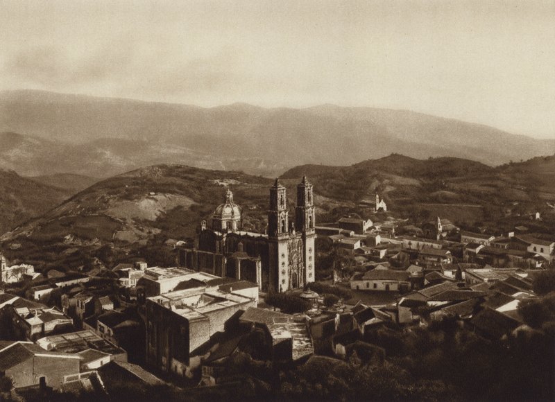 Mexiko: Taxco (svartvitt foto) av Hugo Brehme
