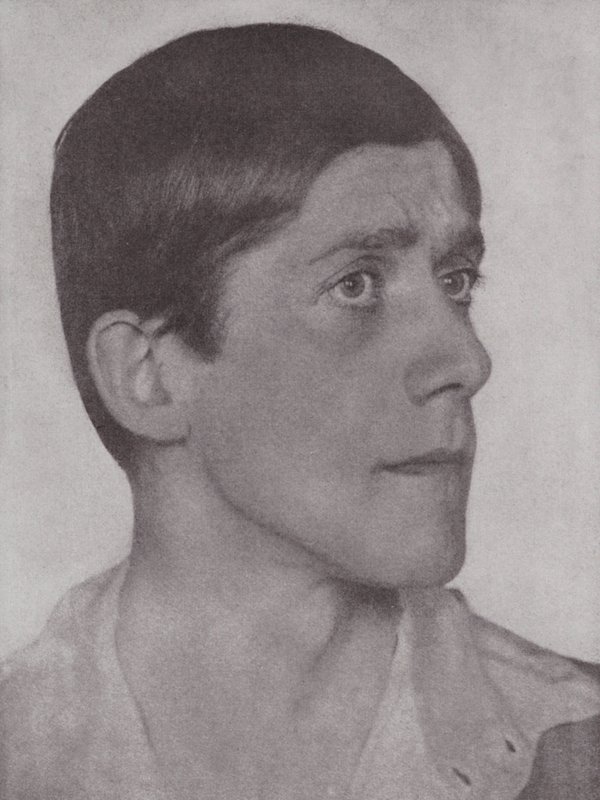 Oskar Kokoschka, österrikisk konstnär och författare (svartvitt foto) av Hugo Erfurth