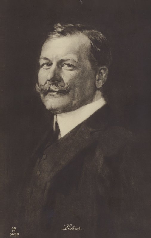 Porträtt av Franz Lehar av Hungarian School