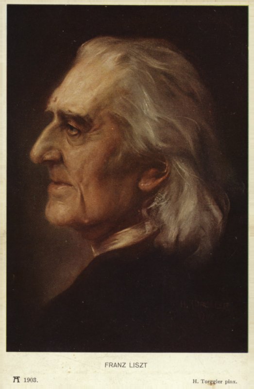 Porträtt av Franz Liszt av Hungarian School