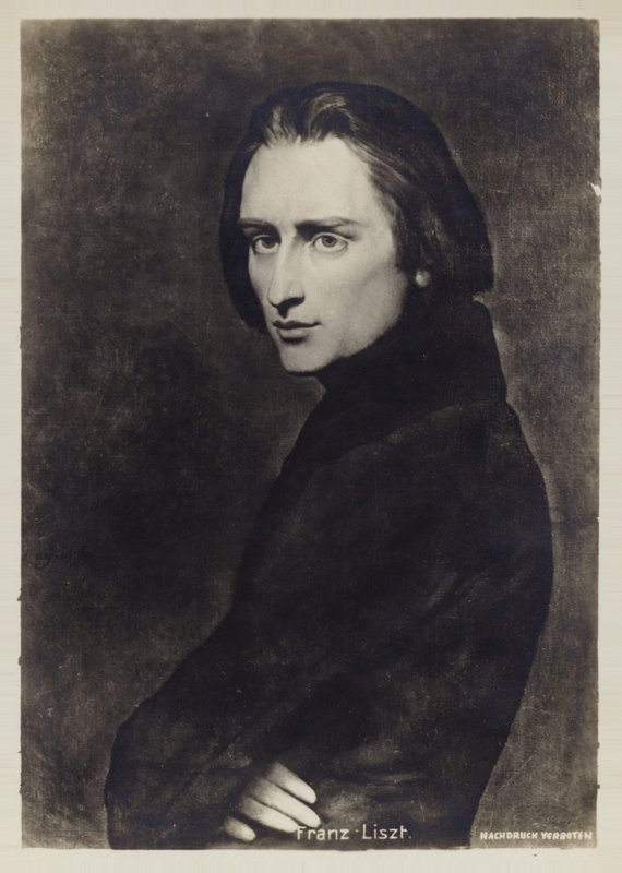 Porträtt av Franz Liszt av Hungarian School