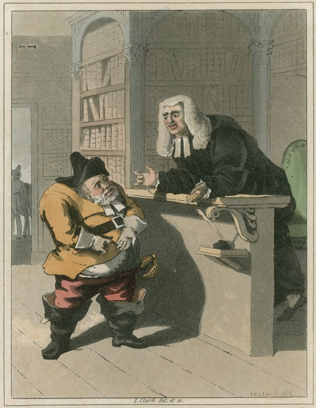 Illustration från Hudibras av Samuel Butler av I Clark
