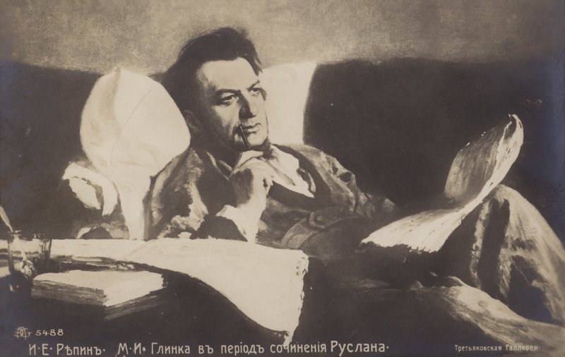 Porträtt av den ryske kompositören Mikhail Glinka, 1887 av Ilya Efimovich Repin
