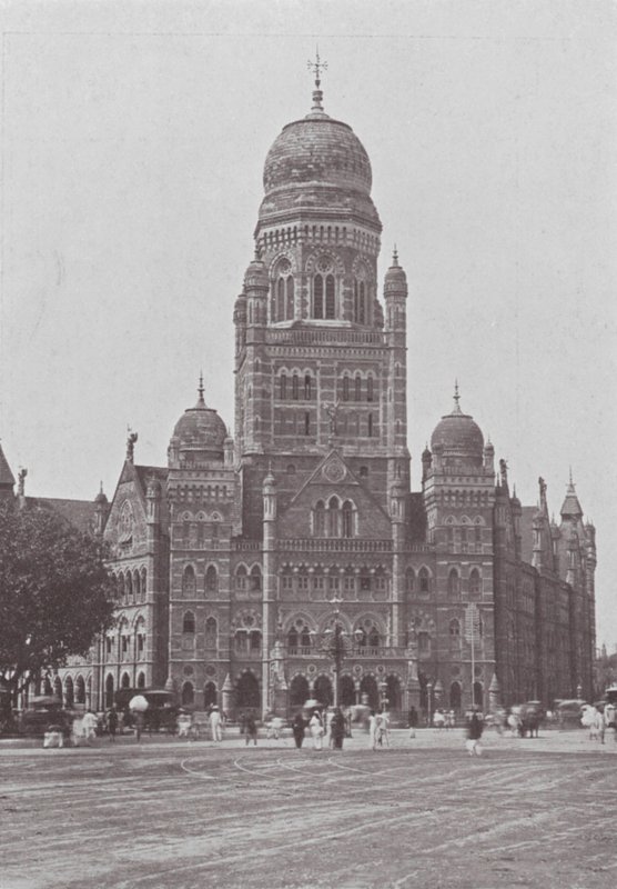 Bombay / Mumbai: Stadshuset (svartvitt foto) av Indian photographer