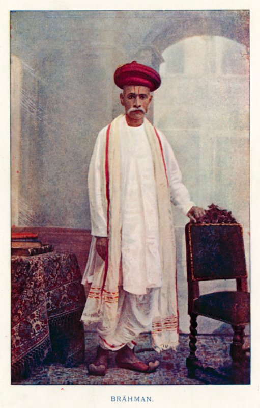 Indiska infödda: Brahman (färgat foto) av Indian photographer