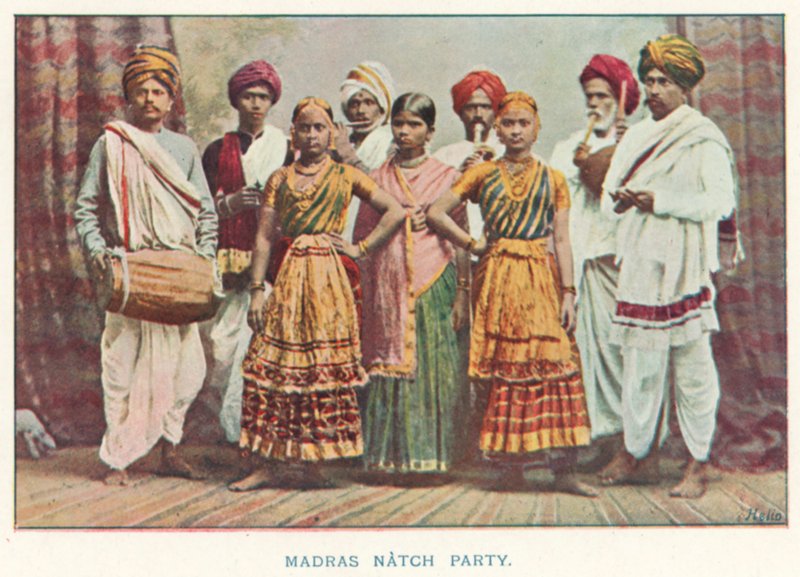Indianer: Madras Natch Party (färgat foto) av Indian photographer