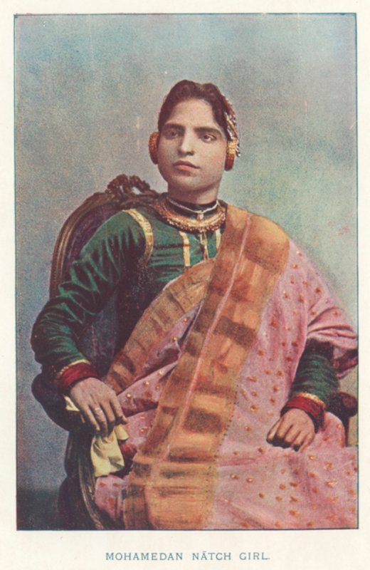 Indianer: Mohammedan Match Girl (färgat foto) av Indian photographer