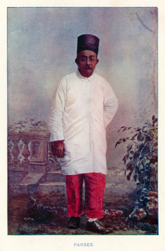 Indiska infödda: Parsee (färgat foto) av Indian photographer