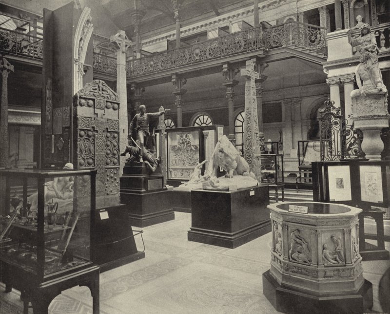Central Court, Dublin Museum of Science and Art (s/v foto) av Irish Photographer