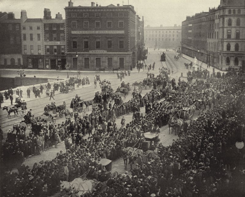 Parnell Memorial Procession, Dublin (s/v foto) av Irish Photographer