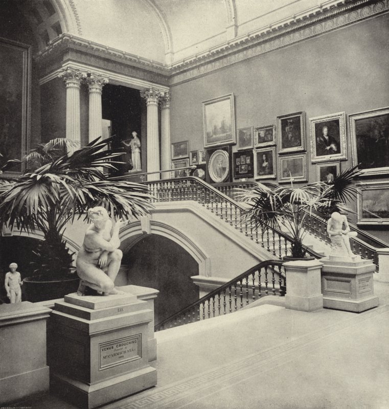 Stairway National Gallery, Dublin (s/v foto) av Irish Photographer